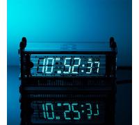 LGL Studio VFD Clock | Orologio a tubo Nixie, orologio elettronico a tubo digitale, orologio con display fluorescente sottovuoto, sincronizzazione WiFi NTP, chip ESP32, regalo decorativo da scrivania