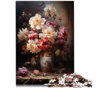 LGNBTGM Puzzle in Legno, Fiori Autunnali in Vaso, 1000 Pezzi, Puzzle per Adulti, 50 x 75 cm