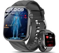 Lgnitek Smartwatch con ECG/ li m /BMI/Acido Urico/Lipidi/HRV, 1,97" AMOLED Orologio Saluta con Funzione Telefono, 24H Pressione Sanguigna/Sonno/SPO2/Cardiofrequenzimetro, IP68 iOS Android