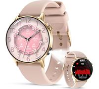Lgnitek Smartwatch Donna, 1.32" AMOLED Rotondo Orologio Della Salute Donna Con 24H Ciclo Mestruale/Pressione Sanguigna/HRV/Sonno/Frequenza Cardiaca/SpO2, Bluetooth Chiamate&Torcia,IP68 iOS Android
