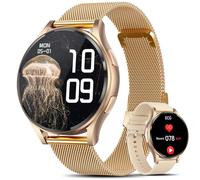 Lgnitek Smartwatch Donna Con ECG+HRV/ /BMI/Acido Urico,1,43" AMOLED Orologio Salute Con 2 Cinturino&Bluetooth, 24H Tracciamento Frequenza Cardiaca/Sonno/Ciclo Mestruale,IP68 iOS Android