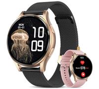 Lgnitek Smartwatch Donna Con ECG+HRV/ /Lipidi/BMI/Acido Urico,1,43" AMOLED Orologio ECG Con 2 Cinturino&Bluetooth, 24H Pressione Sanguigna/Frequenza Cardiaca/Sonno,iOS Android
