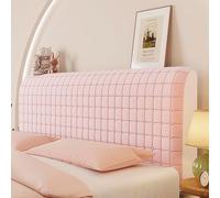 LGQLYH Copritestiera Letto Matrimoniale Imbottito 160cm Rivestimento Protezioni per Testiere Lavabile Antipolvere Imbottitura Testata Minimalista Fodera/Copertura per Testiera Letto (160X70CM,Pink5)