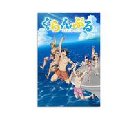 LGQSCWZP Poster su tela a tema anime Grand Blue, decorazione artistica da parete per camera da letto, 30 x 45 cm, senza cornice