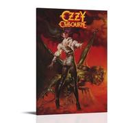 LGQSCWZP Poster su tela con copertina di album musicale Ozzy Osbourne Popular Band and Amazing Singer, poster decorativo da parete per camera da letto, 40 x 60 cm, con cornice