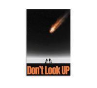 LGQSCWZP Poster su tela con scritta "Don't Look Up" (film famoso) e grande serie TV, decorazione artistica da parete, per camera da letto, 60 x 90 cm, senza cornice