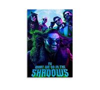 LGQSCWZP Poster su tela con scritta in inglese "What We Do in The Shadows", stampa artistica da parete decorativa per camera da letto, 20 x 30 cm, senza cornice