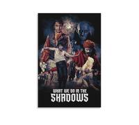 LGQSCWZP Poster su tela con scritta in inglese "What We Do in The Shadows", stampa artistica da parete decorativa per camera da letto, 20 x 30 cm, senza cornice
