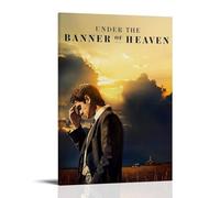 LGQSCWZP Poster su tela con scritta "Under the Banner of Heaven" (film famoso) e splendida serie TV, decorazione artistica da parete, per camera da letto, 30 x 45 cm, con cornice