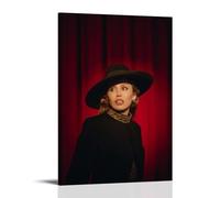 LGQSCWZP Poster su tela con stampa di Miley Cyrus, band popolare e incredibile cantante musicale, decorazione artistica da parete per camera da letto, 60 x 90 cm, con cornice
