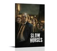 LGQSCWZP Slow Horses - Poster su tela, motivo: film famoso e splendida serie TV, decorazione artistica da parete, per camera da letto, 60 x 90 cm, con cornice