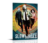 LGQSCWZP Slow Horses - Poster su tela, motivo: film famoso e splendida serie TV, decorazione artistica da parete per camera da letto, 20 x 30 cm, stile cornice
