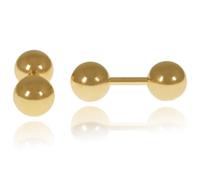 LGT Jewels Orecchini a perno Doppia Sfera Oro 4mm