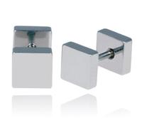 LGT Jewels Orecchini a perno quadrato argento 6 mm