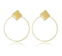 LGT Jewels Orecchini circolari da donna con rombo argento