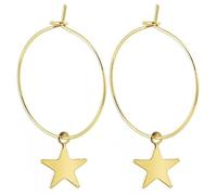 LGT Jewels Orecchini da donna con grande anello e stella dorata