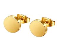 LGT Jewels Orecchini rotondi Acciaio inossidabile oro-6 mm