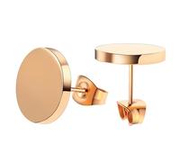 LGT Jewels Orecchini rotondi in acciaio inox rosa-4 mm
