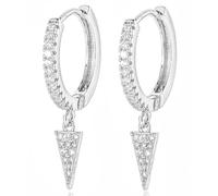 LGT JWLS Orecchini a cerchio con ciondolo triangolare - argento triangolo