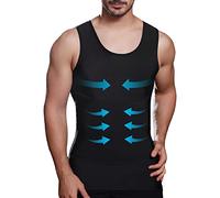 Lgtfy, Gilet snellente da uomo, a compressione, per ginecomastia, per controllo della pancia, cambia in pochi secondi, nero, L