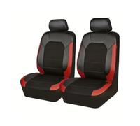 LGTYFVS 2 Pezzi Coprisedili Auto Anteriori per Mustang/Mustang GT/Mustang Mach 1 3-Doors, Protezioni Sedili in Pelle Sintetica Traspiranti e Comode con Compatibilità Airbag,Red