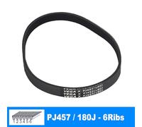 LGuenrot Cinghia trapezoidale Vega PJ457 180J 3/4/5/6 nervature for Cinghia Motore Modello RC Fai da Te(1Piece 6Ribs)