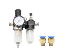LGuenrot Filtro Separatore Acqua Olio Compressore d'Aria AFC2000 G1/4 Utilizzato for Ridurre La Pressione Regolatore Valvola AFR2000 + AL2000(PC 12mm Fitting)