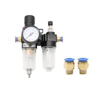 LGuenrot Filtro Separatore Acqua Olio Compressore d'Aria AFC2000 G1/4 Utilizzato for Ridurre La Pressione Regolatore Valvola AFR2000 + AL2000(PC 6mm Fitting)