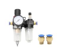 LGuenrot Filtro Separatore Acqua Olio Compressore d'Aria AFC2000 G1/4 Utilizzato for Ridurre La Pressione Regolatore Valvola AFR2000 + AL2000(PC 8mm Fitting)
