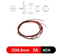LGuenrot Micro Metal Visual Anchor Fish Slip Ring Dia. 6/6.5/7.5/12.4mm 2/4/6/8/12CH Conductive Rotating Joint for RC Robot PTZ Gimbal(Dia.6.5mm 4CH 2A)