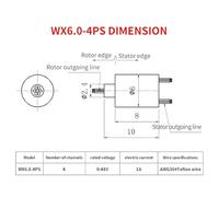 LGuenrot Mini Conductive Slip Ring 4-Way 1 Amp OD 6.0mm to 6.5mm cap-Type Slip Ring for Rotating Lamps or Pan/Tilt Motors(4 Wires 1amp OD6.0mm)