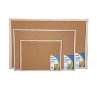 LGV Lavagna Bacheca in Sughero 45x60 cm con Cornice In Legno per Scuola Ufficio