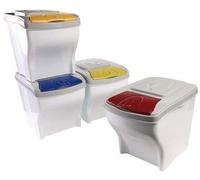 Lgv Pattumiera Raccolta Differenziata Poker 4 Pezzi Bama Secchio Spazzatura