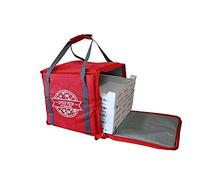 LGV Zaino Borsa Termica Portapizza Porta Pizza da Asporto Chiusura a Zip Rosso