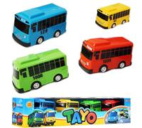 LGWJHCY 4 pezzi bus, Big Pull Back Toy Cars, Creative Toy Car for Boys and Girls, Party Decoration, Birthday Gift (7 cm)