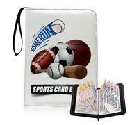 LGWJHCY Album Carte Sport Palla, Libro Carte Collezionabili Palla, Album Cartella Collezione, Sport Palla Scrapbook Raccoglitore di Carte con Cerniera, 50 Pagine, può Contenere 400 Cartes.