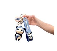 LGWJHCY Braccialetto Portachiavi Football Panda, Porta Chiavi Carino, Panda Cartoni Portachiavi, Decorazione Accessori Cartoon per Chiavi.(Borsa Tracolla Little Fish)
