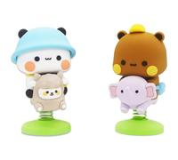 LGWJHCY BubuDudu Wobble Figure, Mini BubuDudu Decorations Toy, Personised Car Swing Toy, BubuDudu Panda Car Decorations, Office Desktop Decorations - Confezione da 2