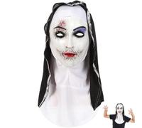 LGWJHCY Maschere horror per Halloween, maschera in lattice, maschera Ghost FaceMask, Scary Movie Mask for Children and Adults, adatta per case fantasma, maschera fantasma in lattice per casa fantasma
