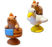 LGWJHCY Shaking Capybara Ornament, Capybara Figure with Shaking Head, for Car Dashboard Funny Figure, Birthday Velft, Small Universal Animal Decoration for The - 2 pezzi