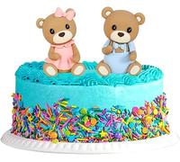 LGWJHCY Teddy Bear Cake Decoration, Teddy Bear Cake Topper, Cake Decoration Shower, Birthday Party, Anniversary Decoration for Valentine's Day, Wedding, Anniversary, Birthday