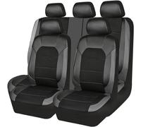 LGXYLF Auto Set Coprisedili per Citroen C3/C3 Aircross/C3 Picasso/C4 Coupe/C4 Pallas/C4 2000-2024, Pelle Traspirante Impermeabile Protezioni Sedile Accessori Auto,Black-Grey