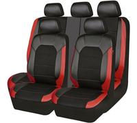 LGXYLF Auto Set Coprisedili per Suzuki SX4/SX4 S-Cross 2000-2023 2024, Pelle Traspirante Impermeabile Protezioni Sedile Accessori Auto,Black-Red