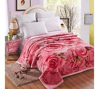 LGYKUMEG Coperta in Pile Resistente di Grandi Dimensioni, Coperta in Visone Coreano, Morbida E Calda, Coperta da Letto Raschel Reversibile a 2 Strati per l'Autunno Inverno,180x220cm3kg