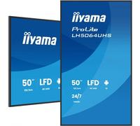 iiyama Prolite LH5064UHS-B1AG - Display digitale da 125,8 cm, 50" IPS LED Panel 4K UHD HDMI USB-C USB2.0 RS-232c RJ45 Android 14 OS iiSignage² WiFi Mediaplayer 24/7, antiriflesso, nero