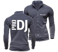 LHABCTRO Uomo Leggero Estivo PRO DJ, Giubbino da Bici Bomber con Tasche e Zip, Giaccone Retro Mod Unisex - Adulto, per Autunnale, Tasche(Gray1,M)