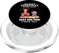 Lhasa Apso Christmas To The World Best Dog Mom Funny Xmas PopSockets PopGrip per MagSafe