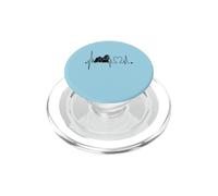 Lhasa Apso Dog My Heartbeat ECG I cani sono il mio cardio PopSockets PopGrip per MagSafe