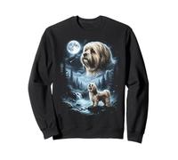 Lhasa Apso Howling to The Moon Retro 90's Dog Felpa