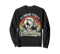 Lhasa Apso I Hear You I'm Just Not Listening Yawn Dog Retro Felpa